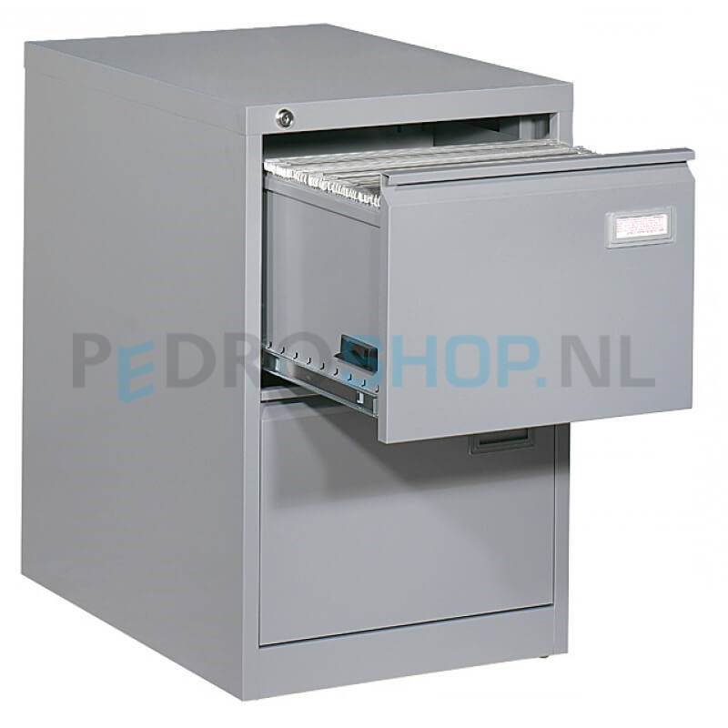 Dossierkast PDC -70 met 2 laden, voor opbergen hangmappen, aluminium