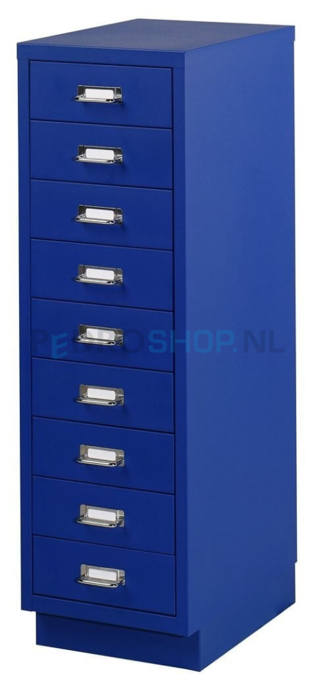 Meerladenkast PDC-09, A4 formaat, 9 laden, blauw