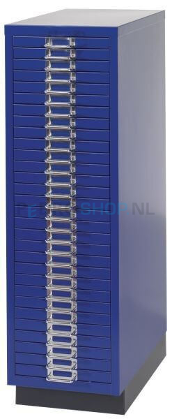 Meerladenkast PDC-30, A4 formaat, 30 laden, incl. sokkel, blauw