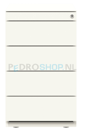 Stand ladenblok Bisley Basic met 4 laden, 69,8 cm hoog, 56,5 cm diep, wit